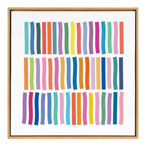 Sylvie Whimsical Lines Framed Canvas by Apricot + Birch