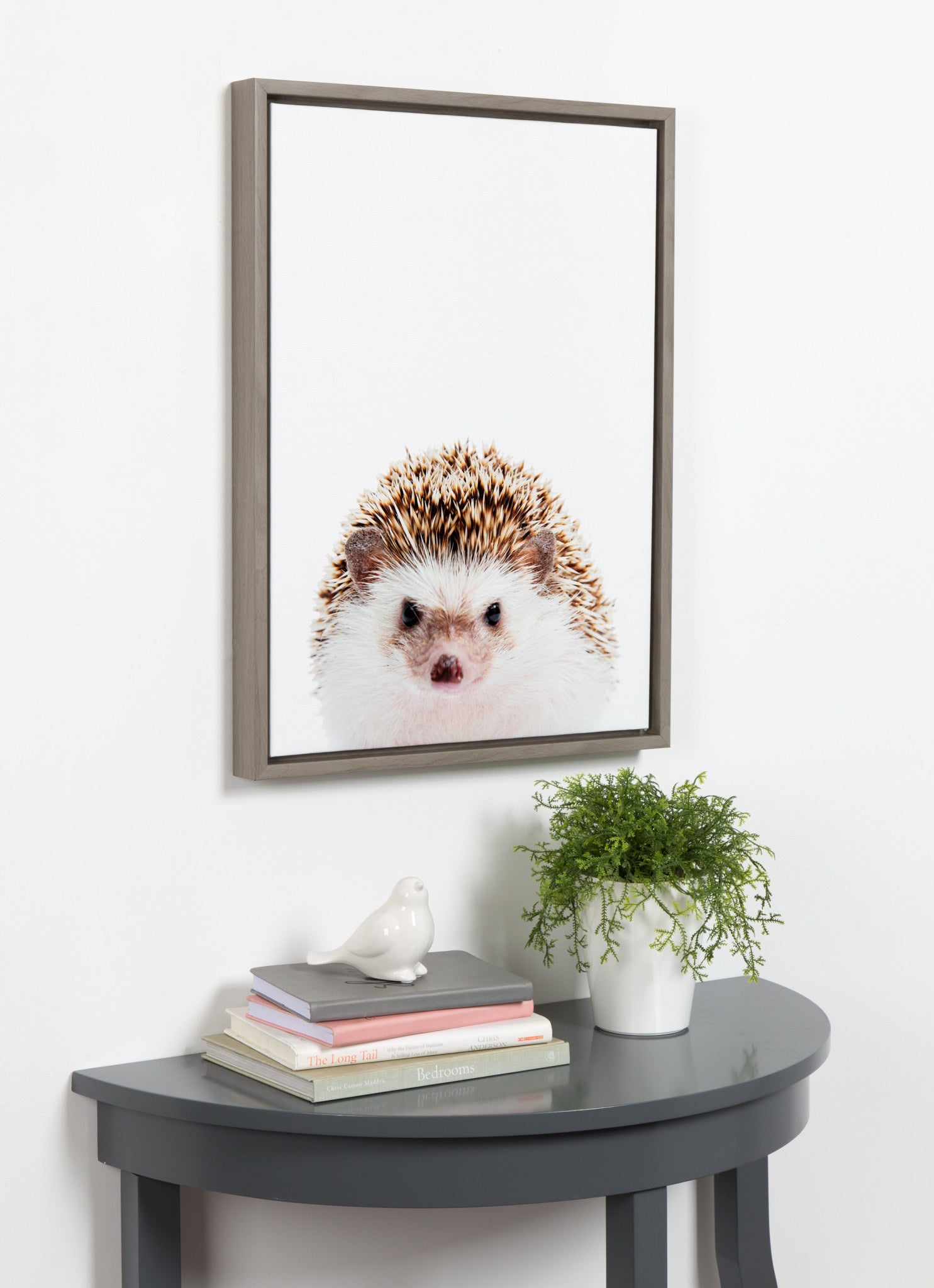 Sylvie Hedgehog Framed Canvas by Amy Peterson