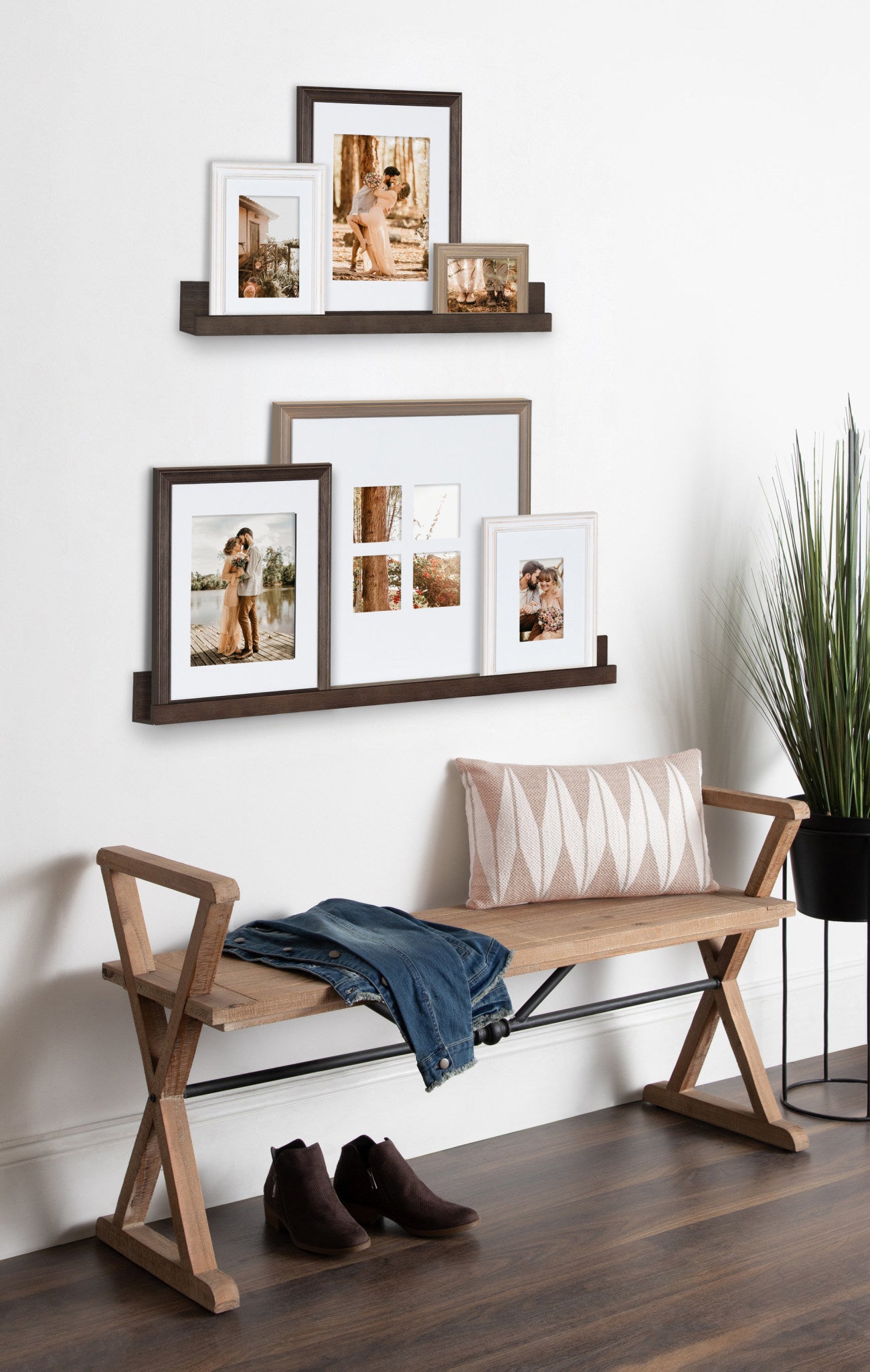Bordeaux Wall Shelves with Frames Set