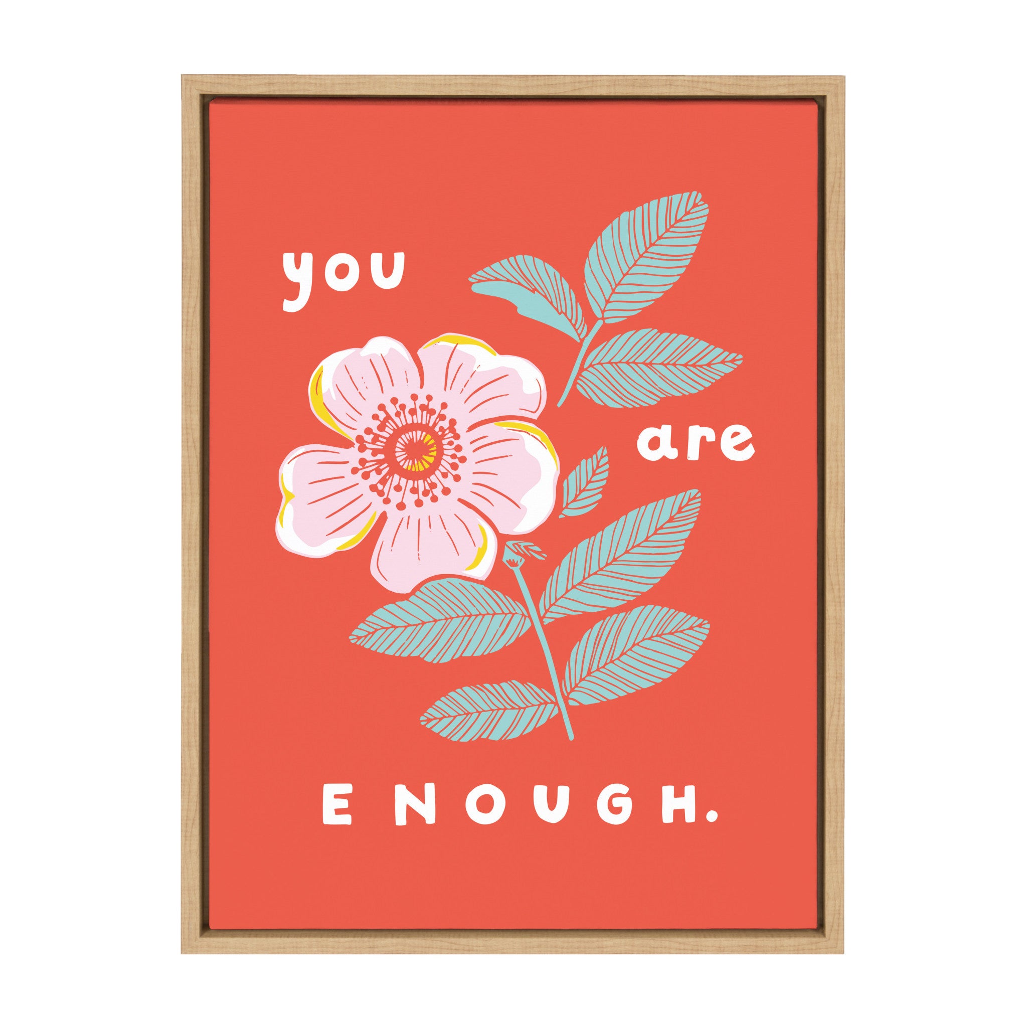 Sylvie You Are Enough Framed Canvas by Maria Filar