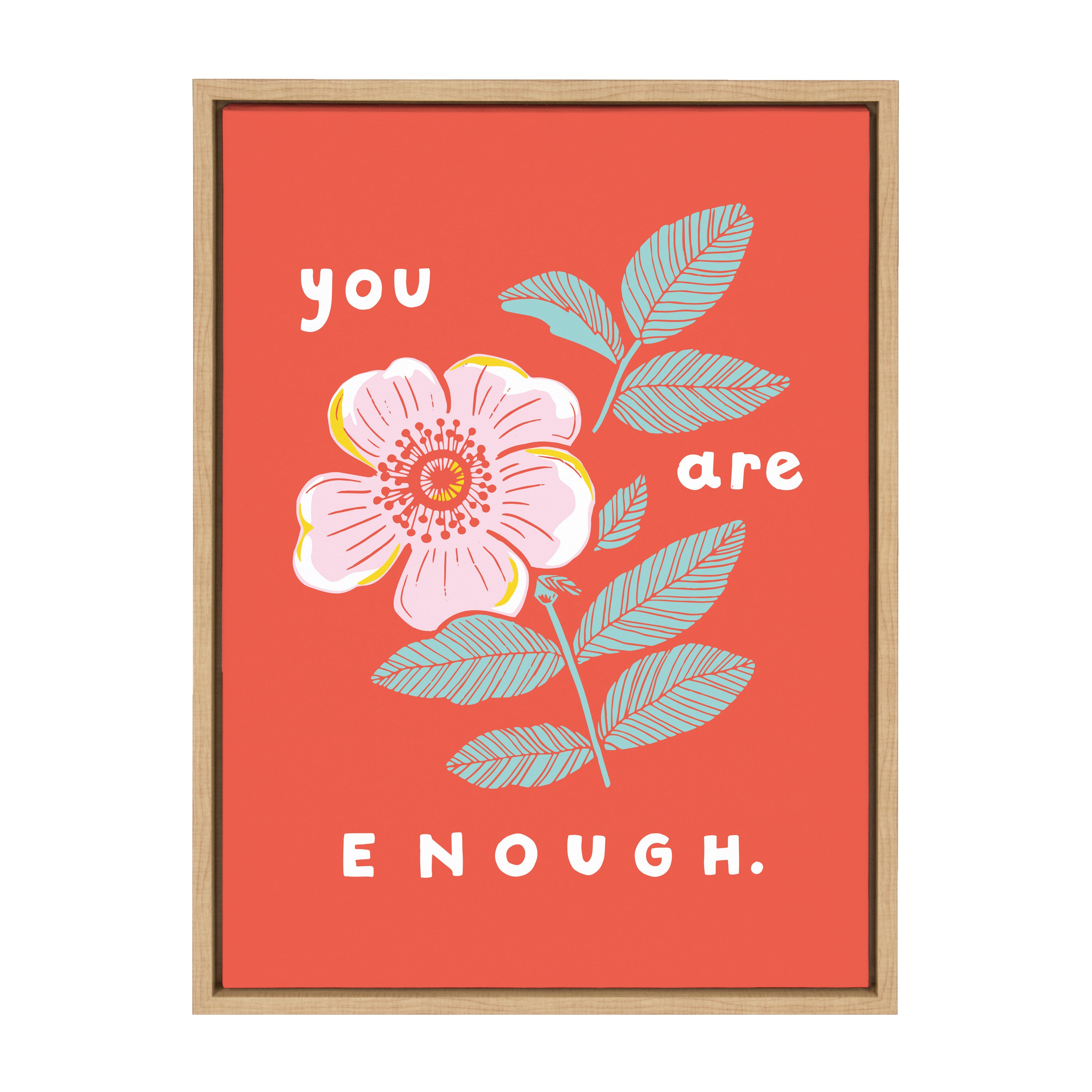 Sylvie You Are Enough Framed Canvas by Maria Filar