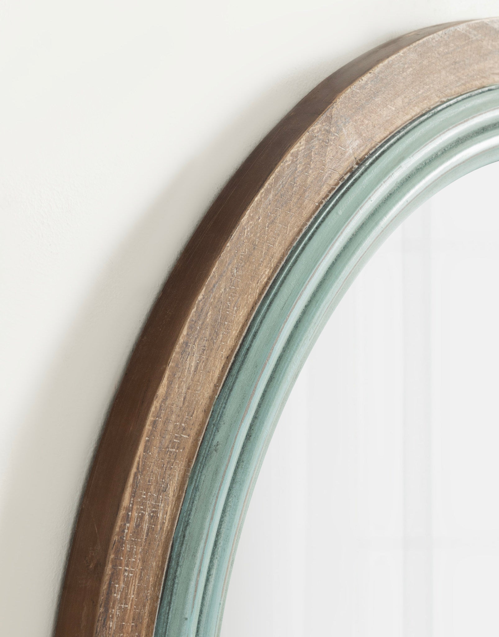 Palmer Wood Round Wall Mirror