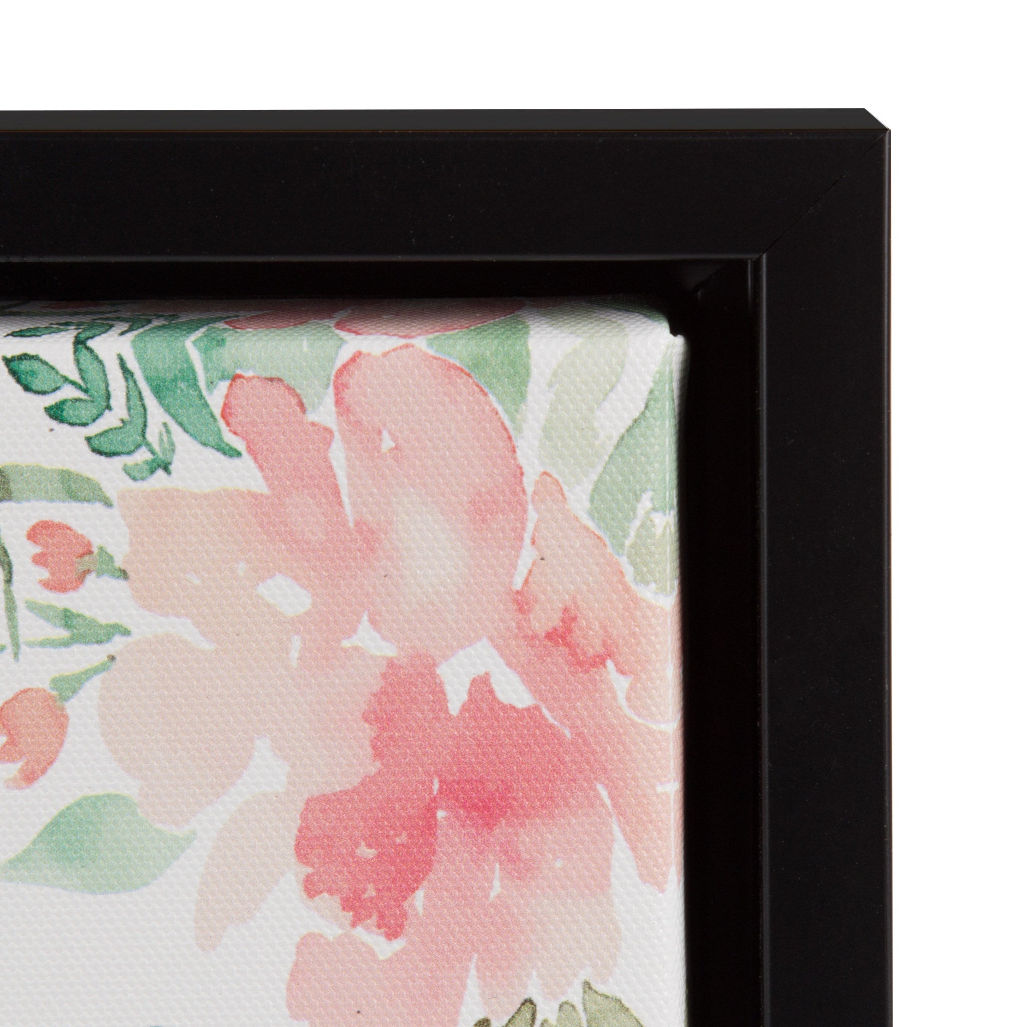 Sylvie Be Still Floral Watercolor Art Framed Canvas