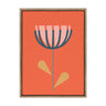 Sylvie Flower in Orange Framed Canvas by Apricot and Birch