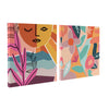 Peace Love Flowers Canvas Wall Art Set by Kate Aurelia Holloway
