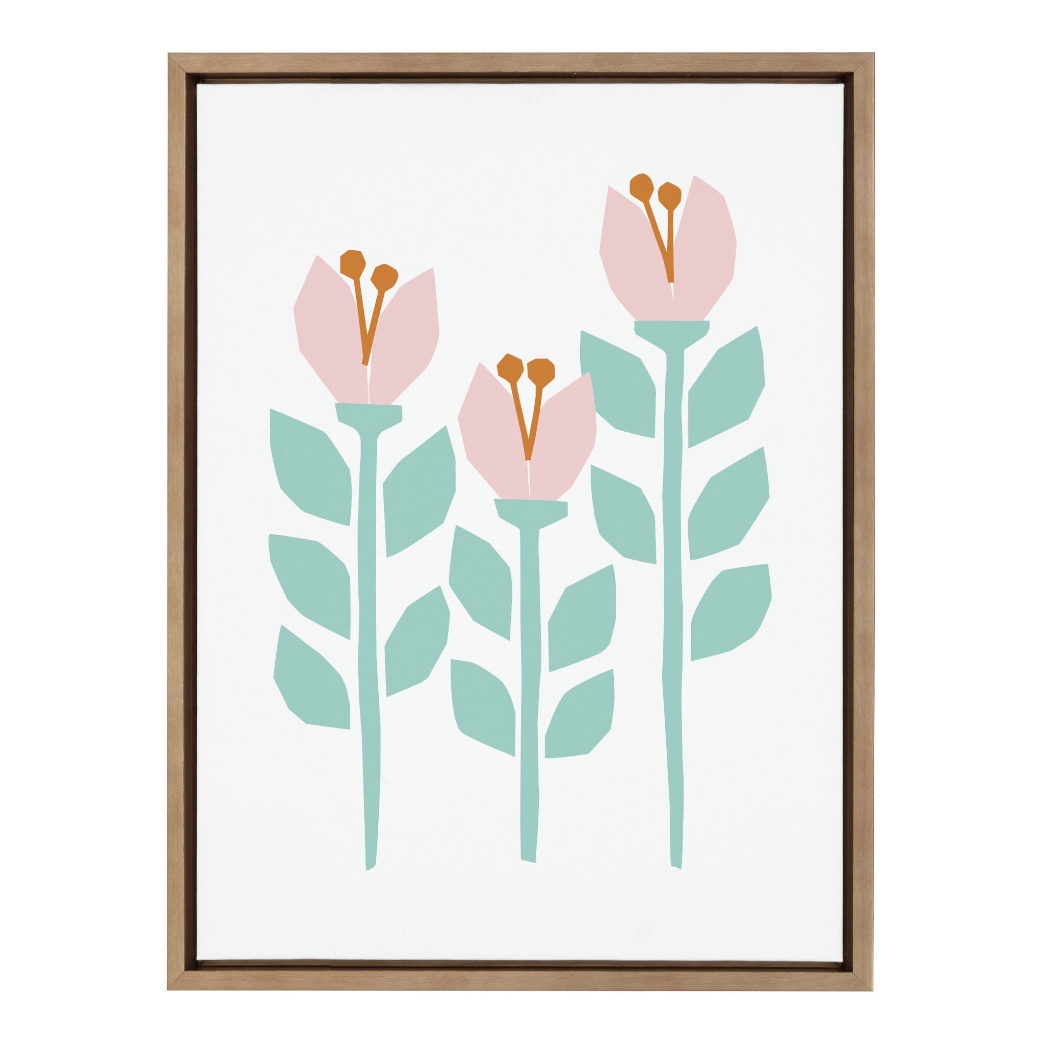 Sylvie Scandi Paper Flowers Framed Canvas by Myriam Van Neste