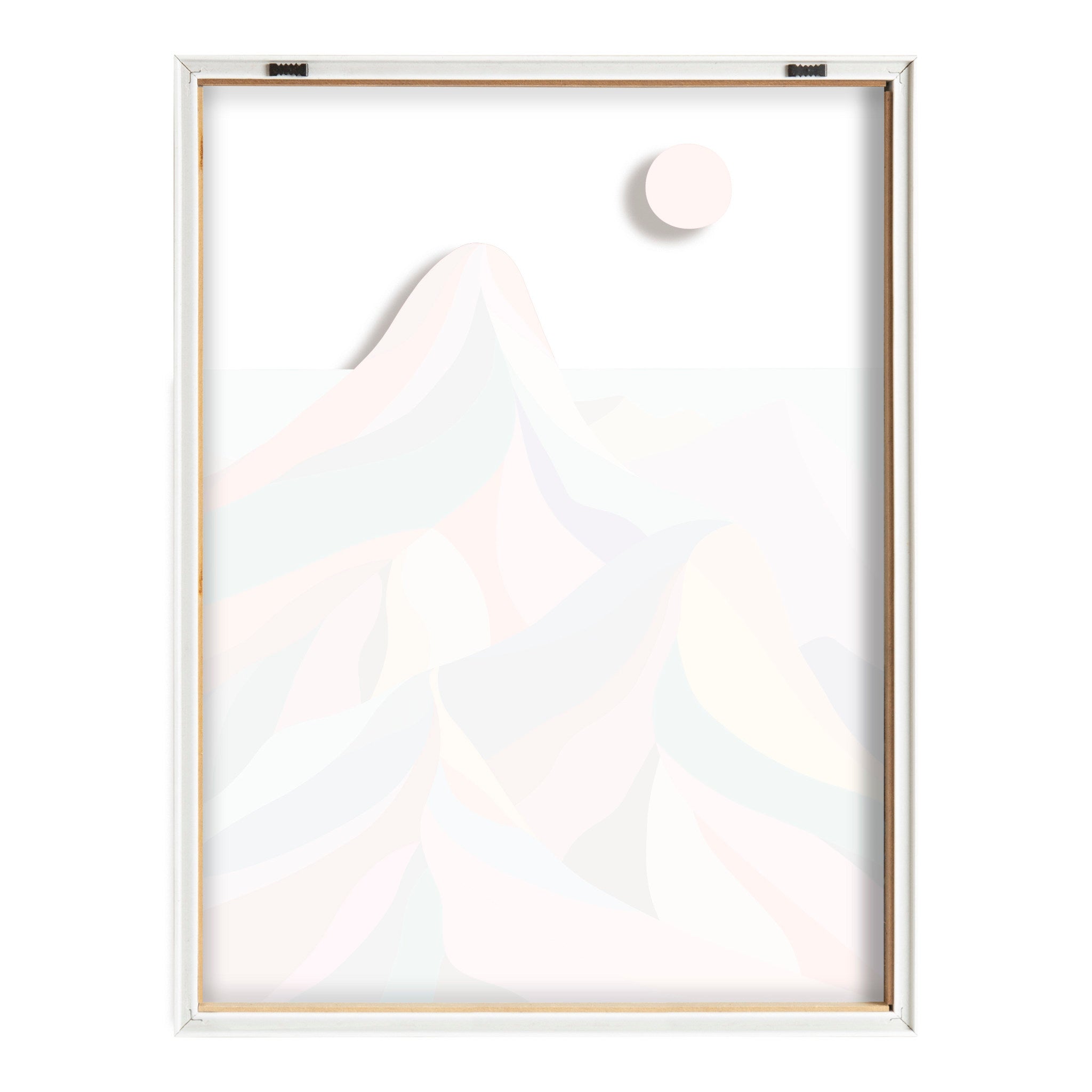 Blake MCM Mountains Framed Printed Glass by Rachel Lee of My Dream Wall