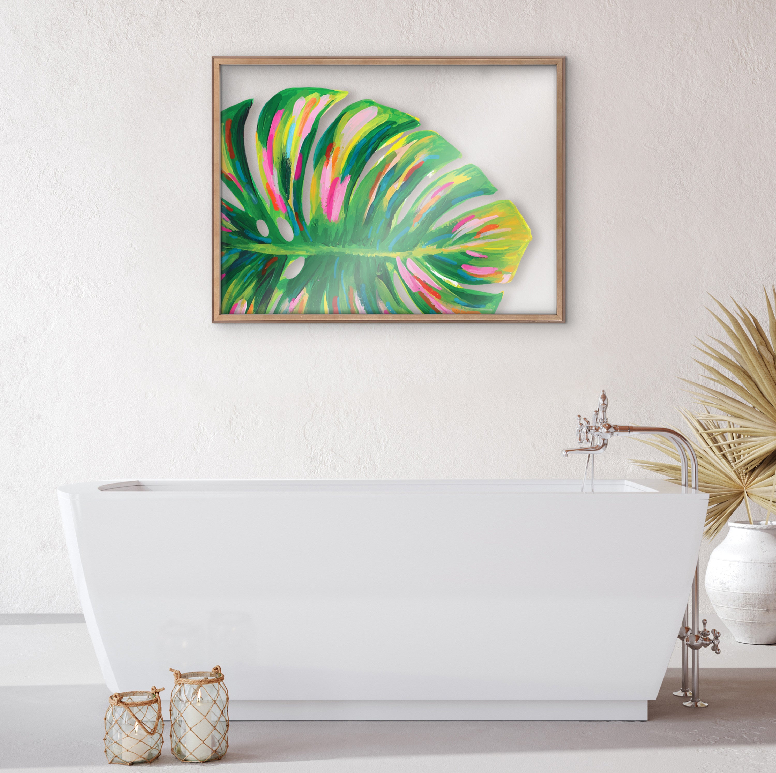Blake Monstera Framed Printed Art by Jessi Raulet of Ettavee