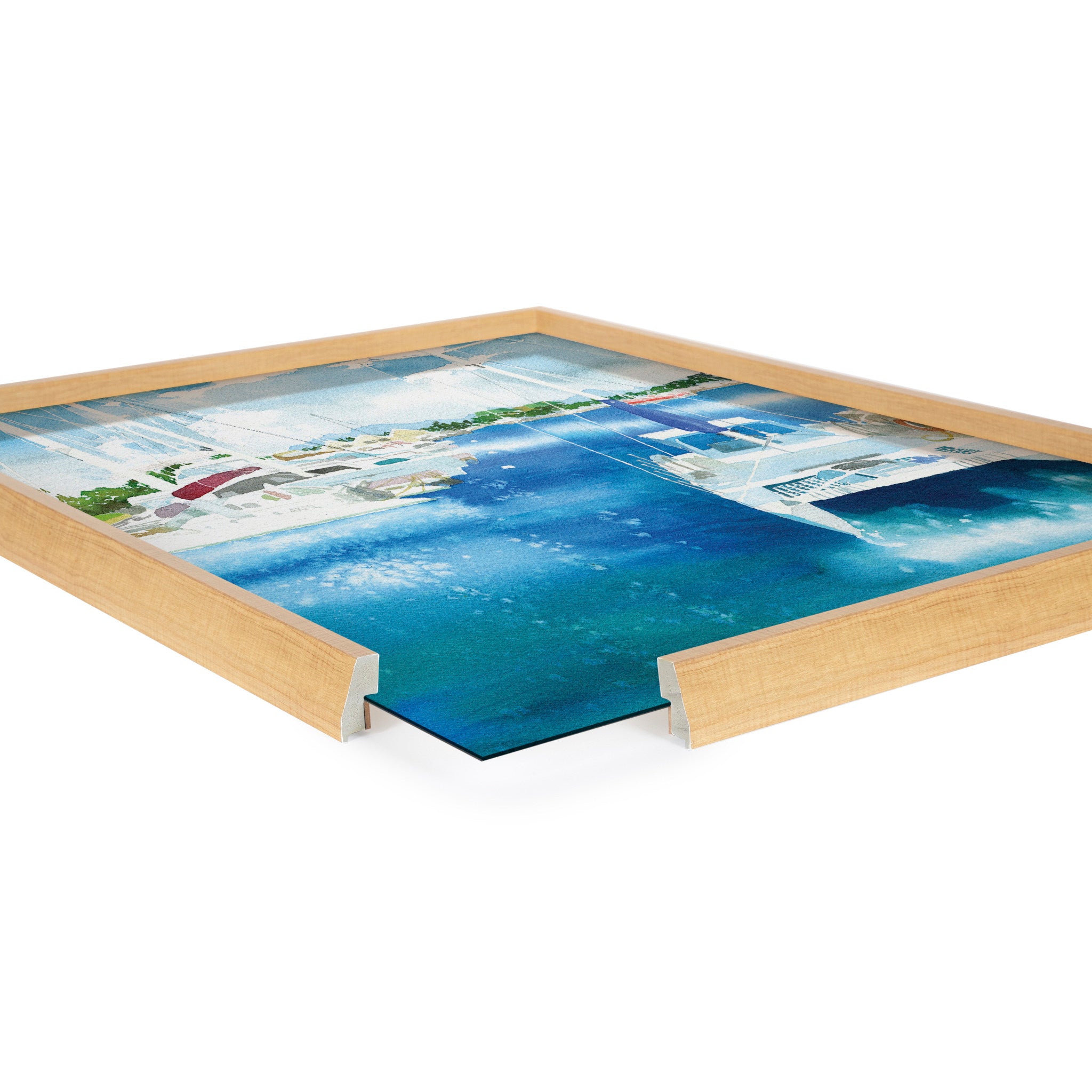 Blake Summer is for Sailing Framed Printed Glass by Janet Meinke-Lau