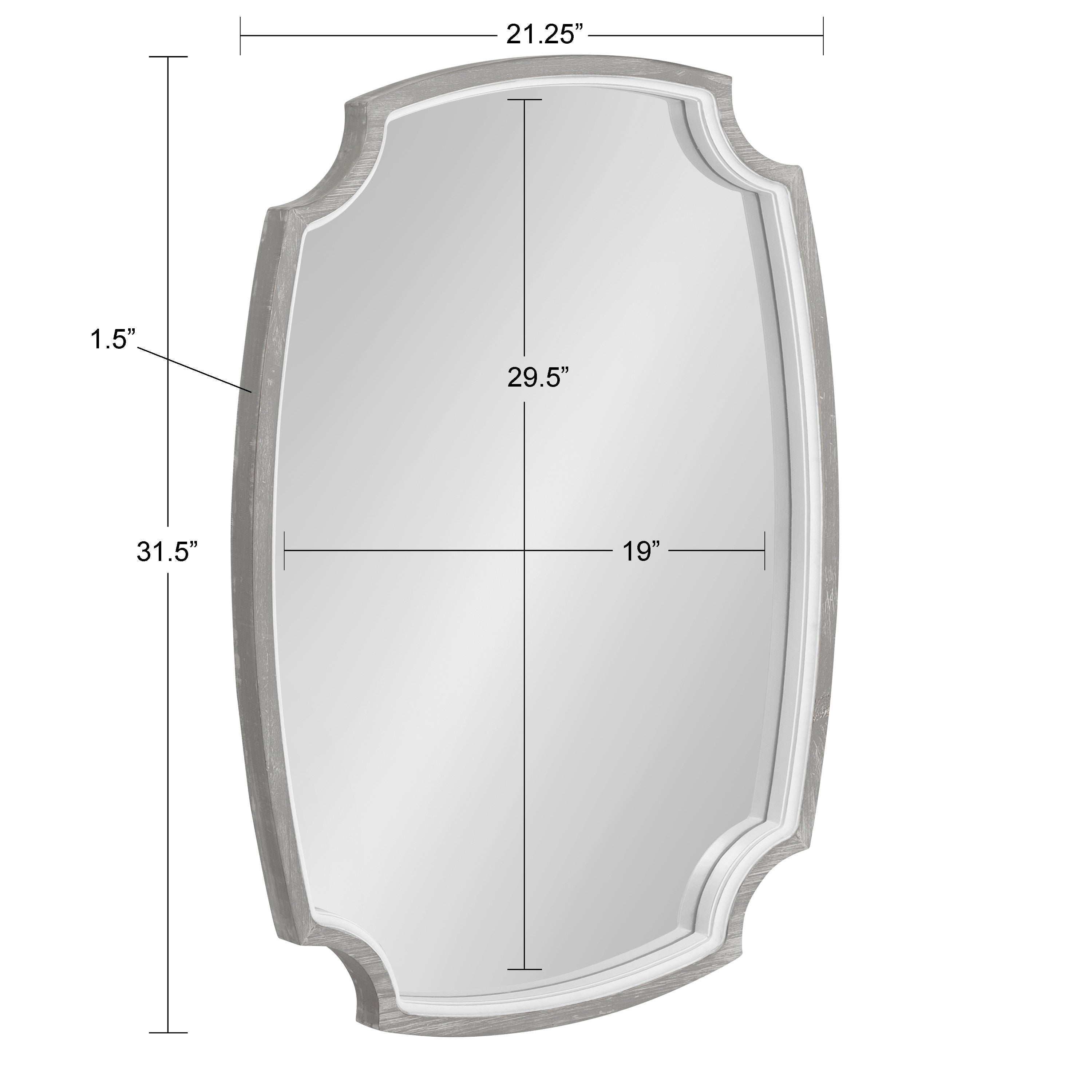 Orianne Wood Framed Wall Mirror