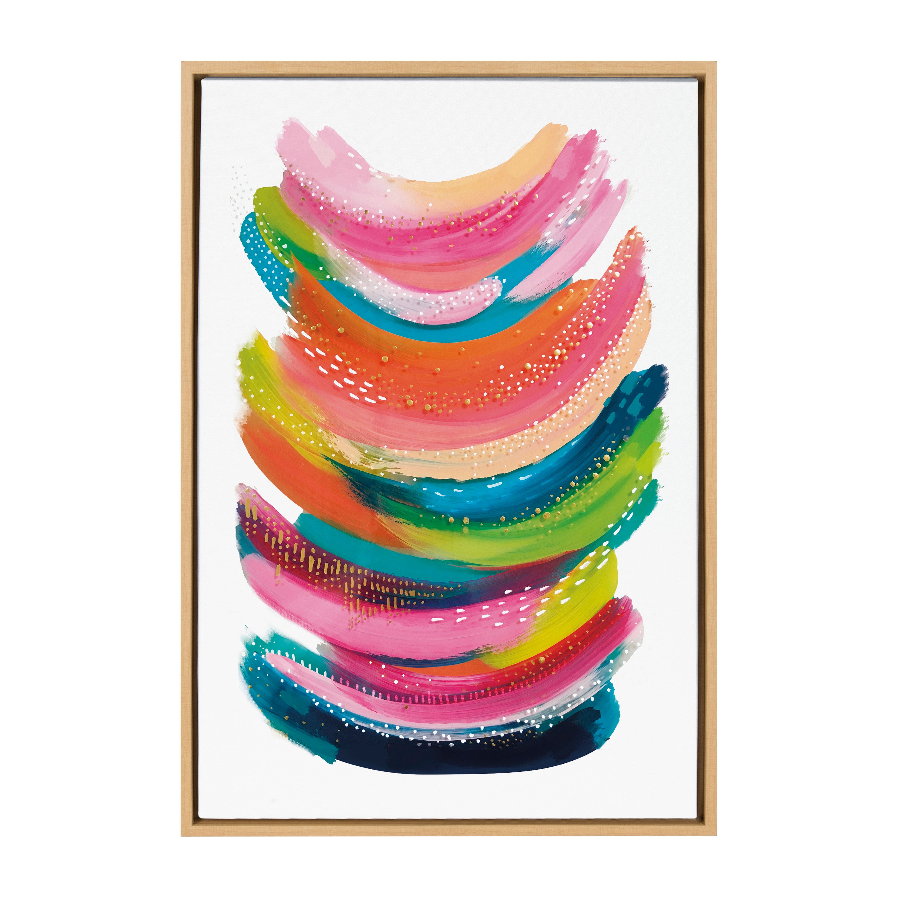 Sylvie Bright Abstract Framed Canvas by Jessi Raulet of Ettavee