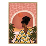 Sylvie Desert Wanderer Lady Framed Canvas by Kendra Dandy of Bouffants and Broken Hearts