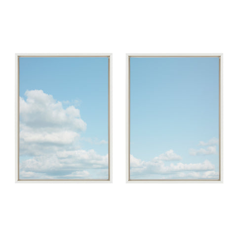 Sylvie Soft and Fluffy Clouds Framed Canvas by Stephanie Klatt