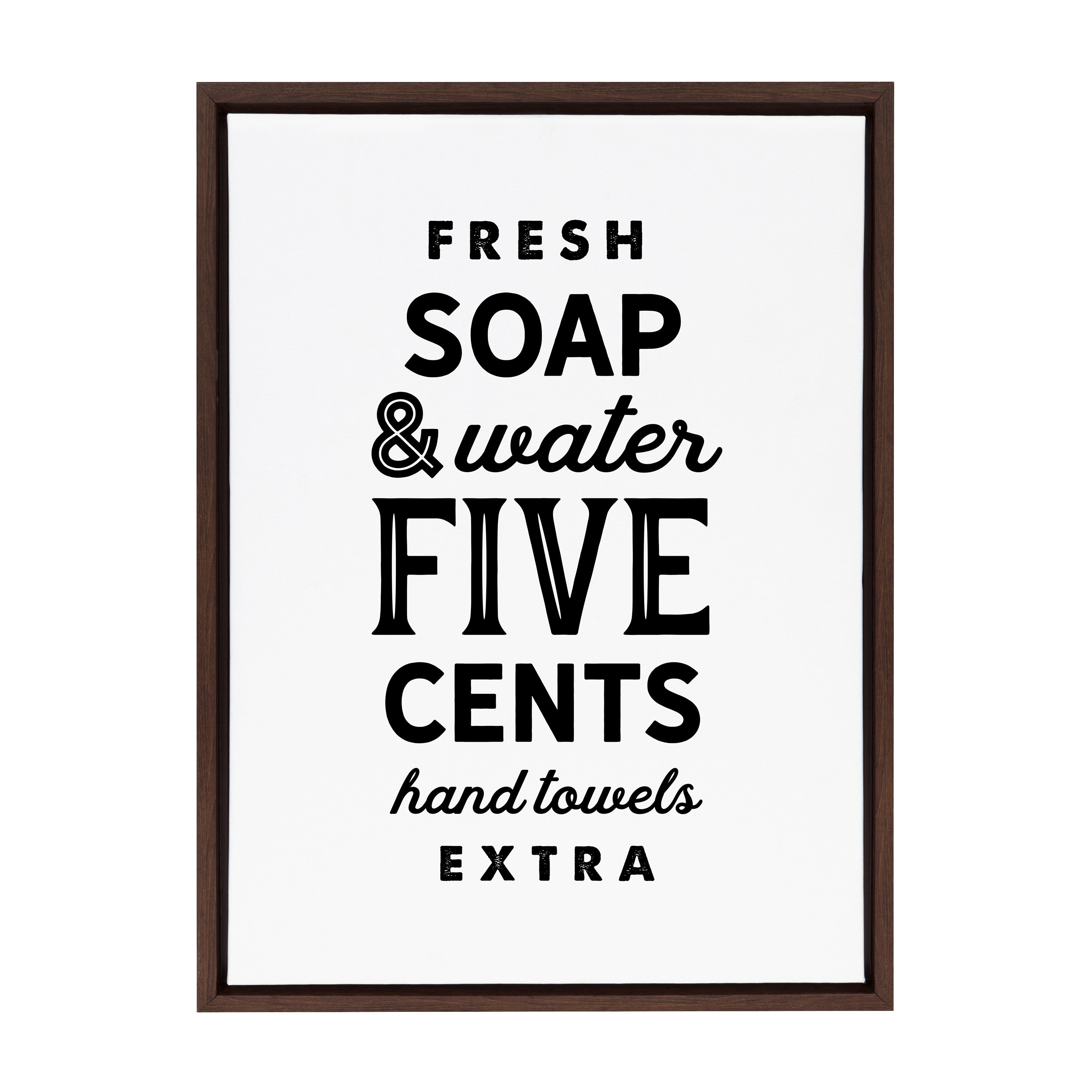 Sylvie Fresh Soap White Framed Canvas by Maggie Price of Hunt and Gather Goods