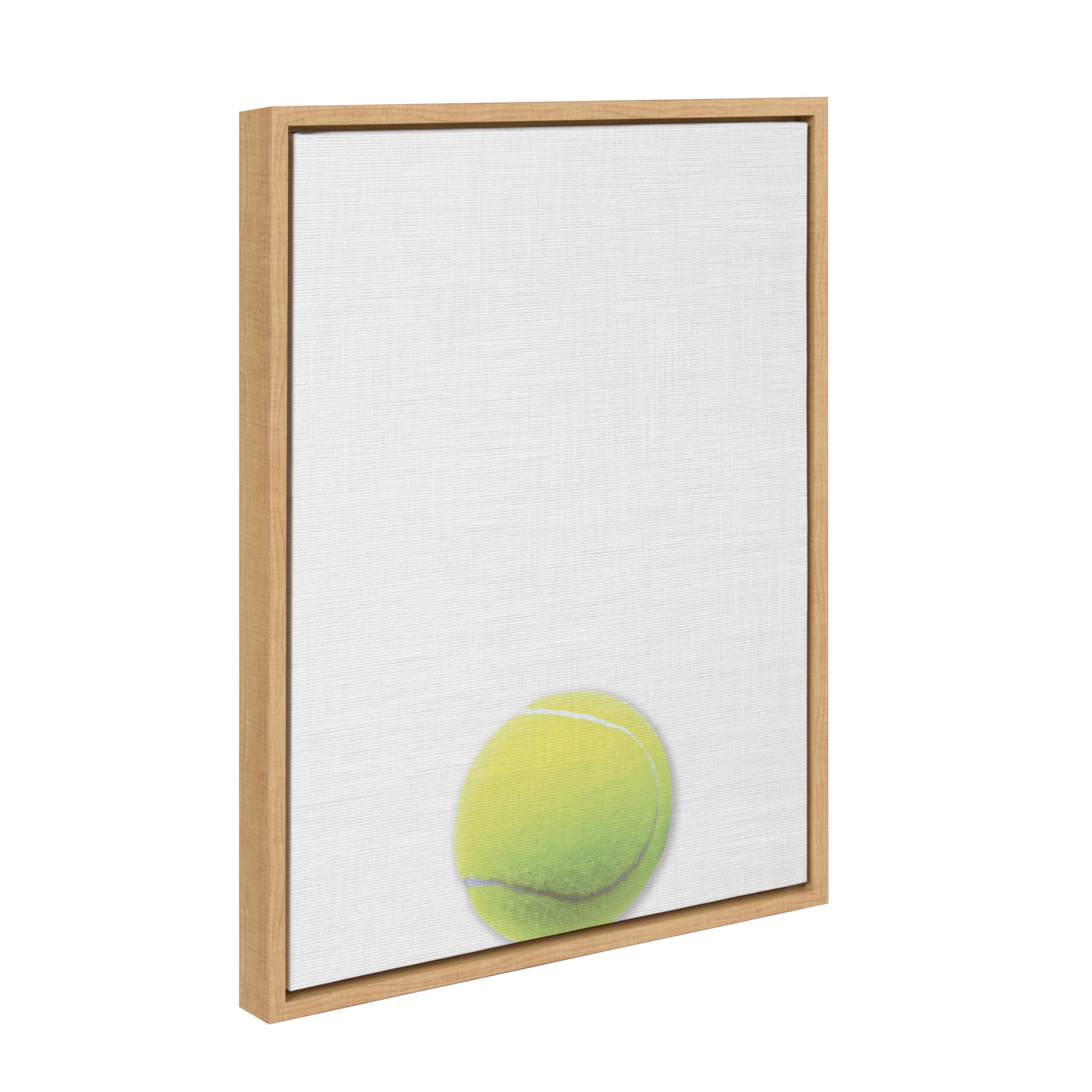 Sylvie Color Tennis Ball Portrait Framed Canvas, Natural 18x24