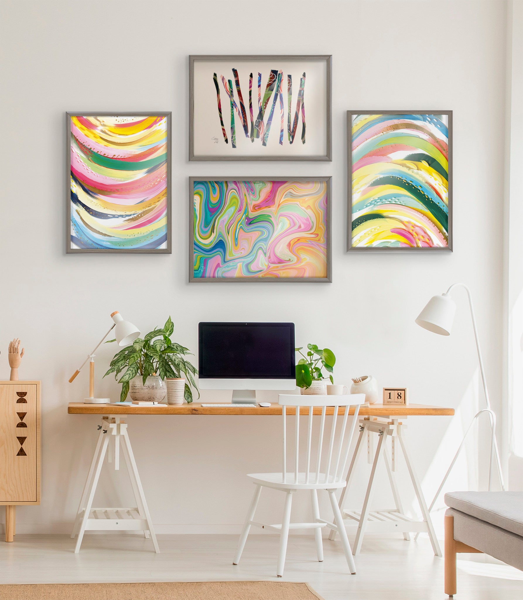 Blake Marble 27 Framed Printed Glass by Jessi Raulet of Ettavee