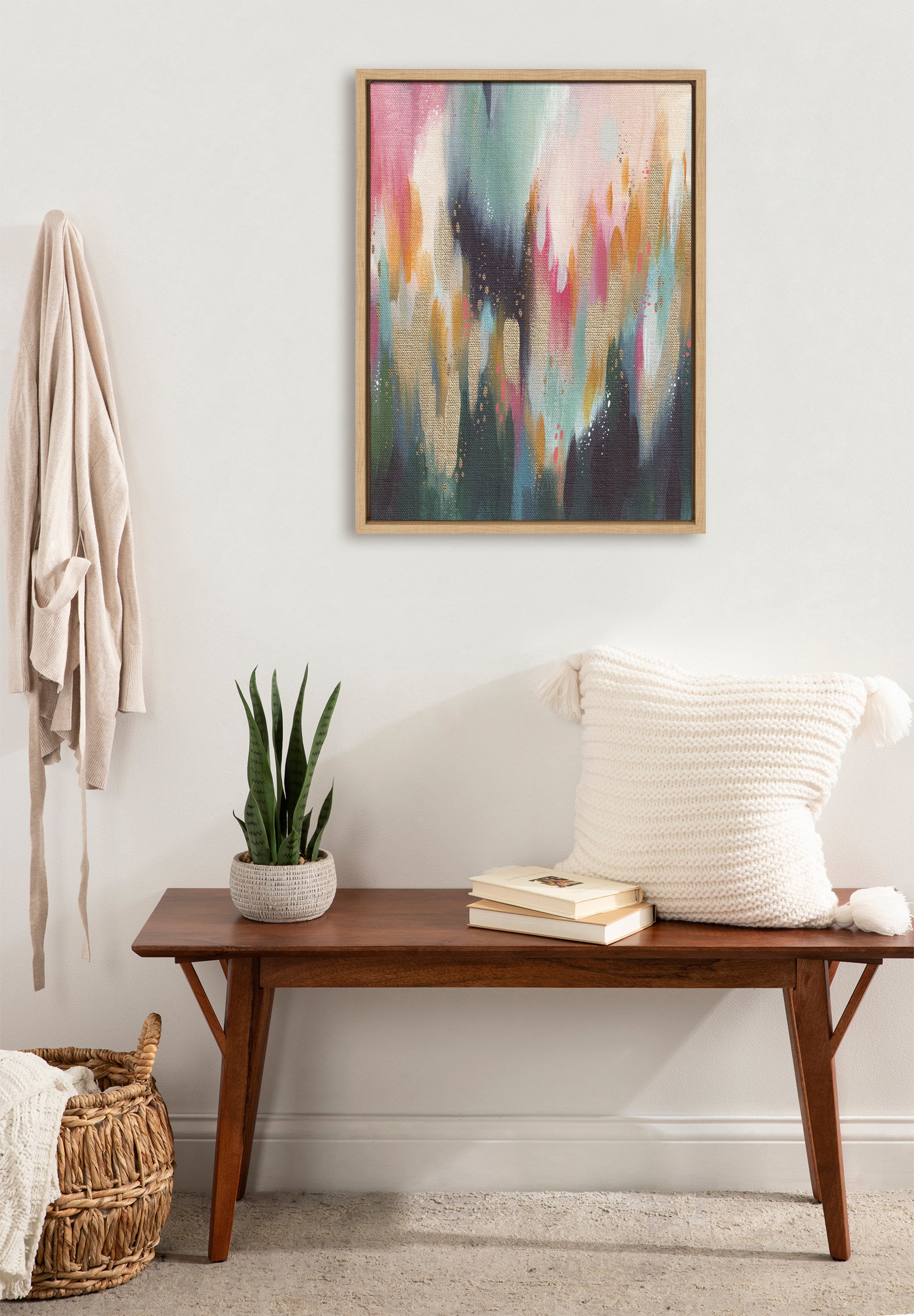 Sylvie Brushstroke 135 Framed Canvas by Jessi Raulet of Ettavee