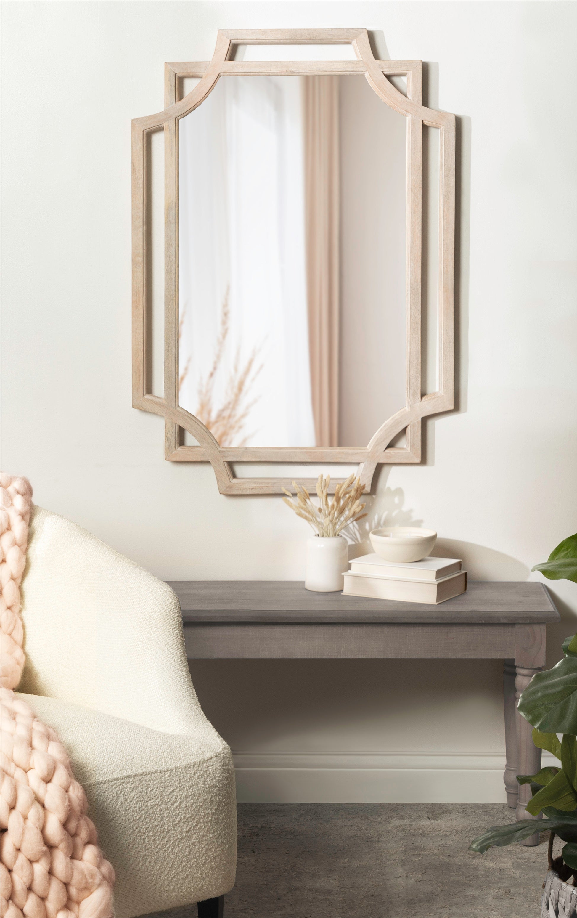 Minuette Wood Framed Wall Mirror