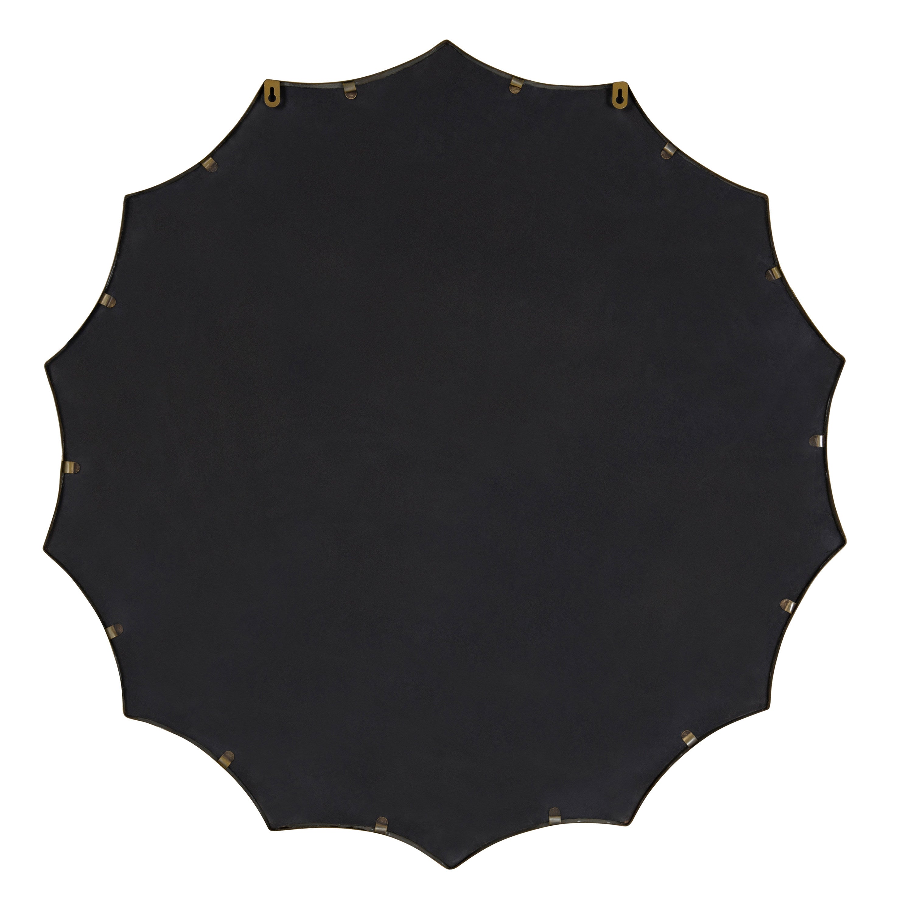 Lalina Scalloped Round Framed Accent Mirror