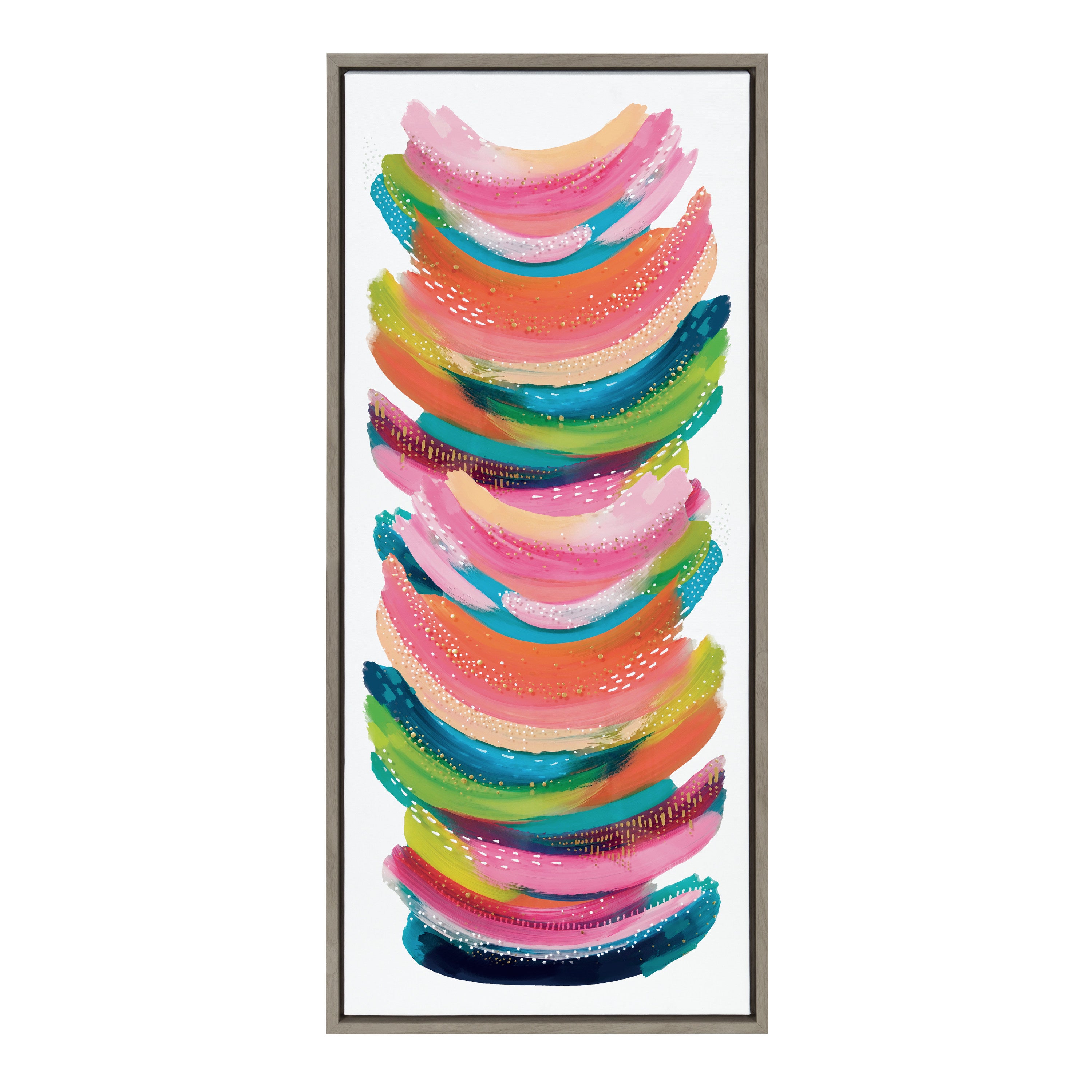Sylvie Bright Abstract Framed Canvas by Jessi Raulet of Ettavee