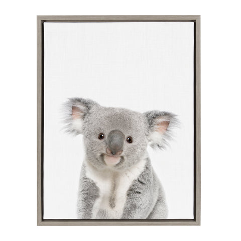 Sylvie Koala Framed Canvas by Amy Peterson Art Studio