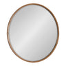 McLean Round Wood Framed Wall Mirror