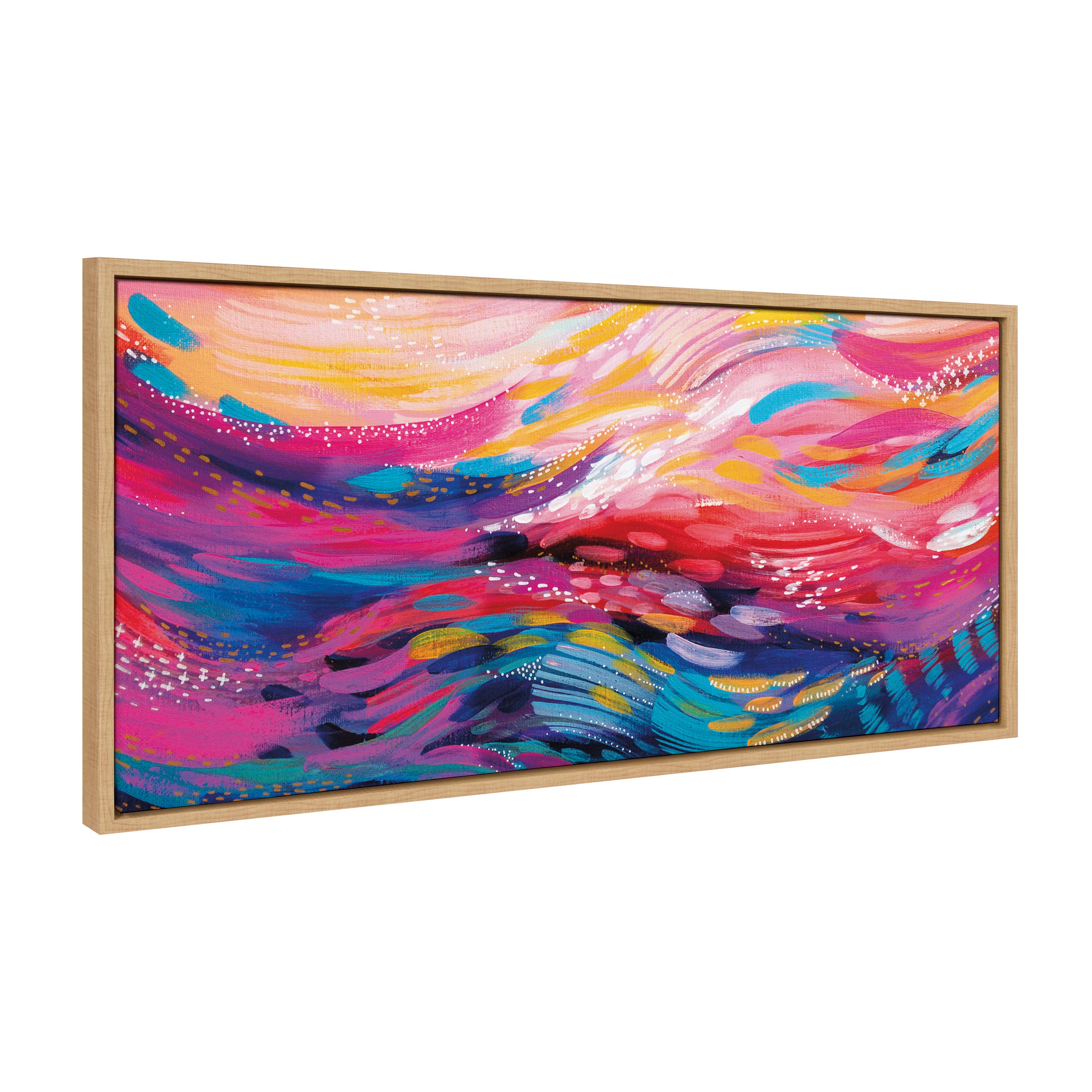 Sylvie Brush Strokes 90 Framed Canvas by Jessi Raulet of Ettavee