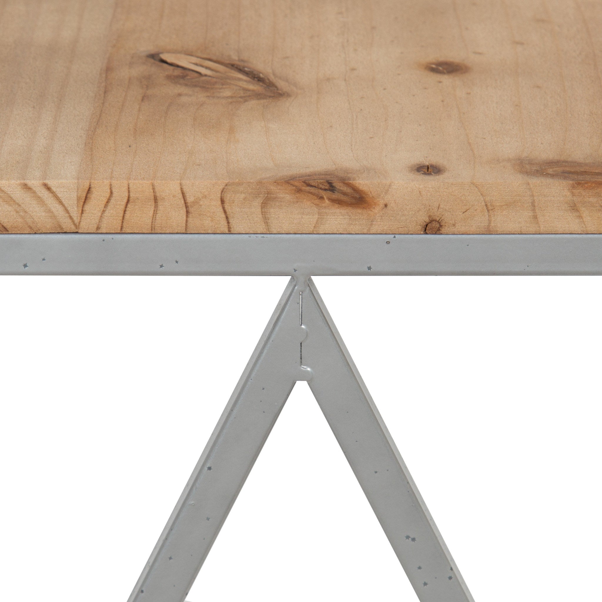 Uzma 2-Set Nesting Metal/Wood End Tables