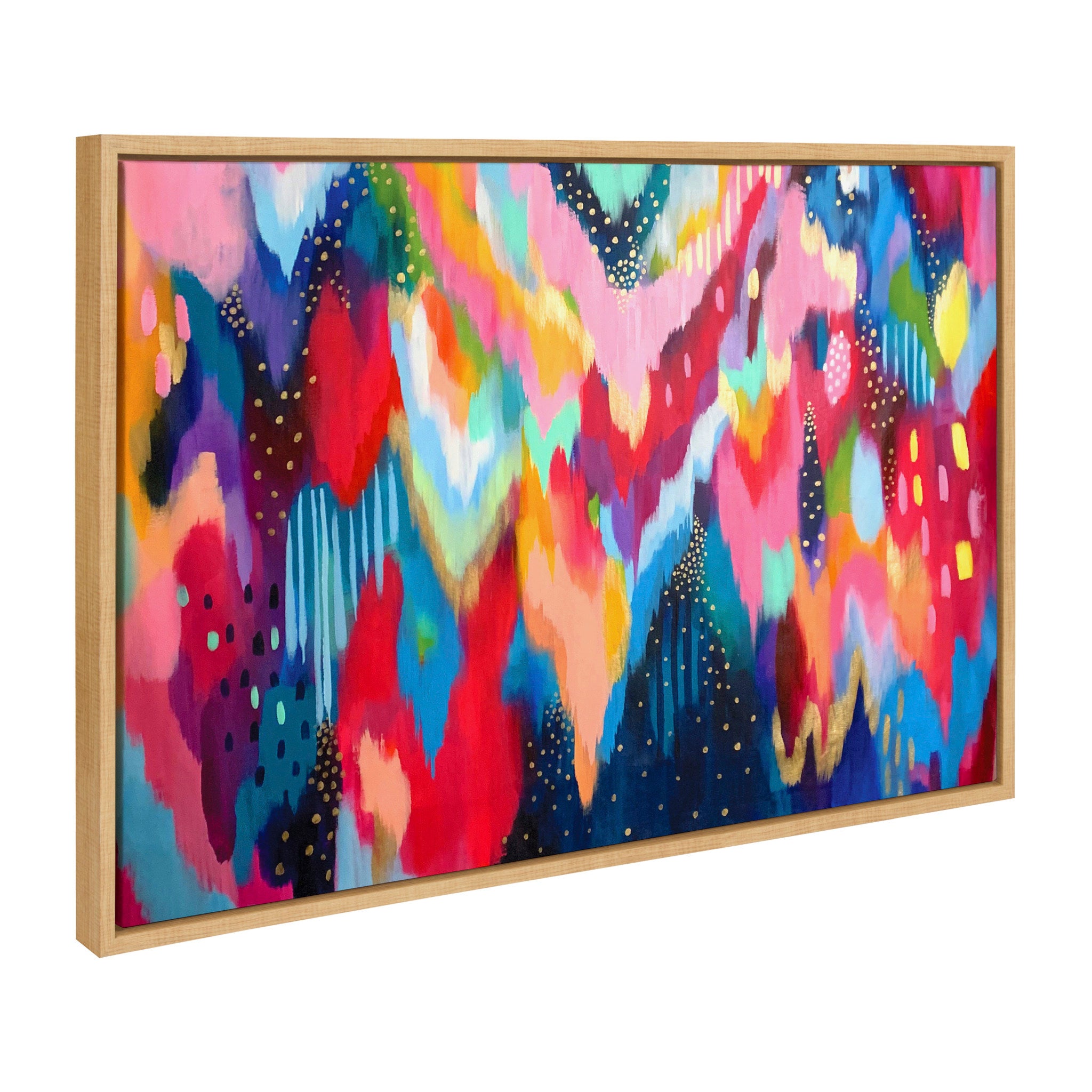 Sylvie Brushstroke and Bright Abstract Framed Canvas Set by Jessi Raulet of Ettavee