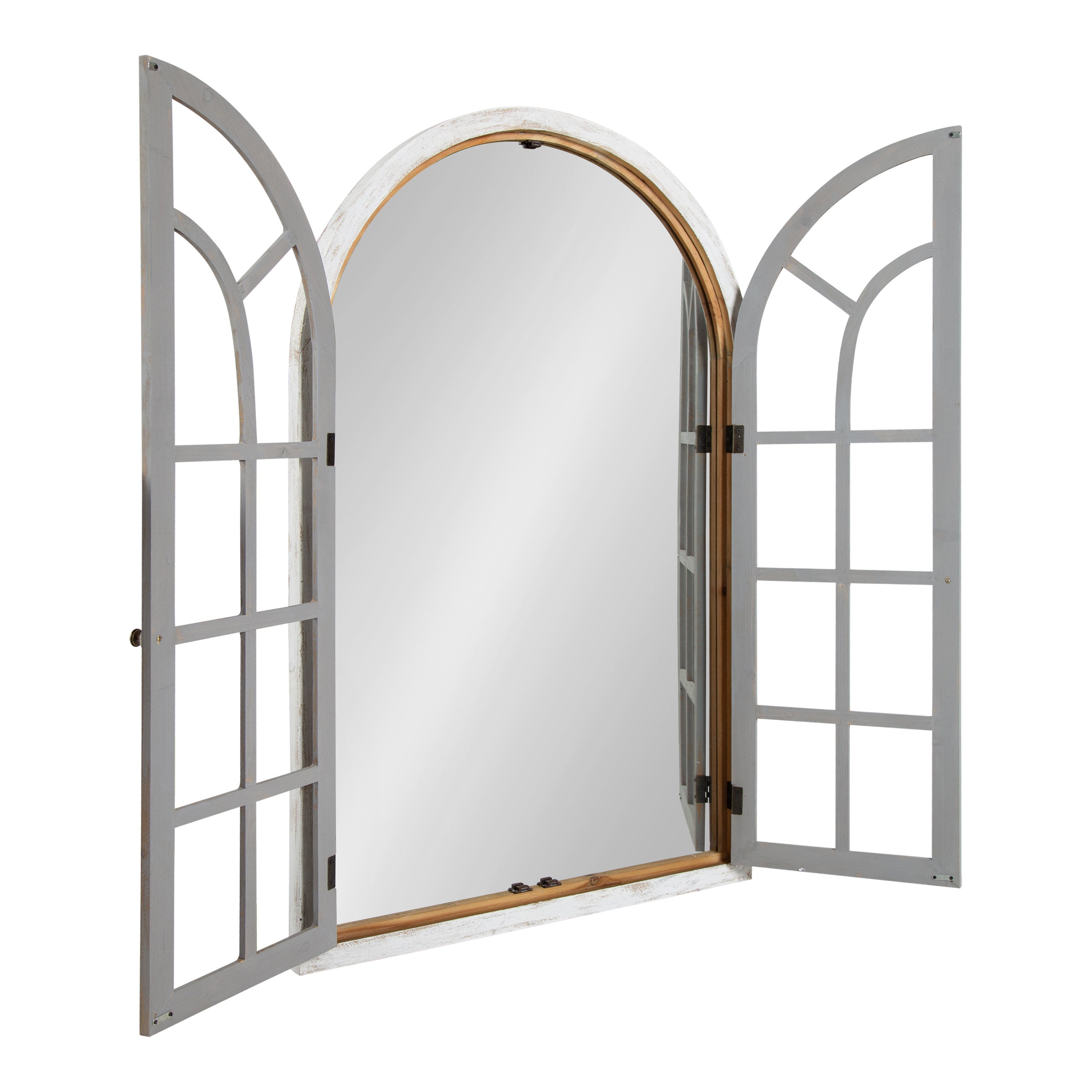 Boldmere Wood Windowpane Arch Mirror