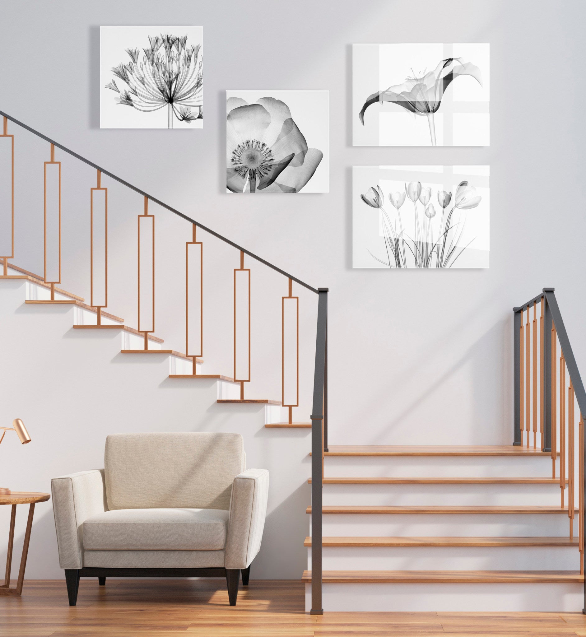 Lily X Ray Floral Floating Acrylic Art by The Creative Bunch Studio