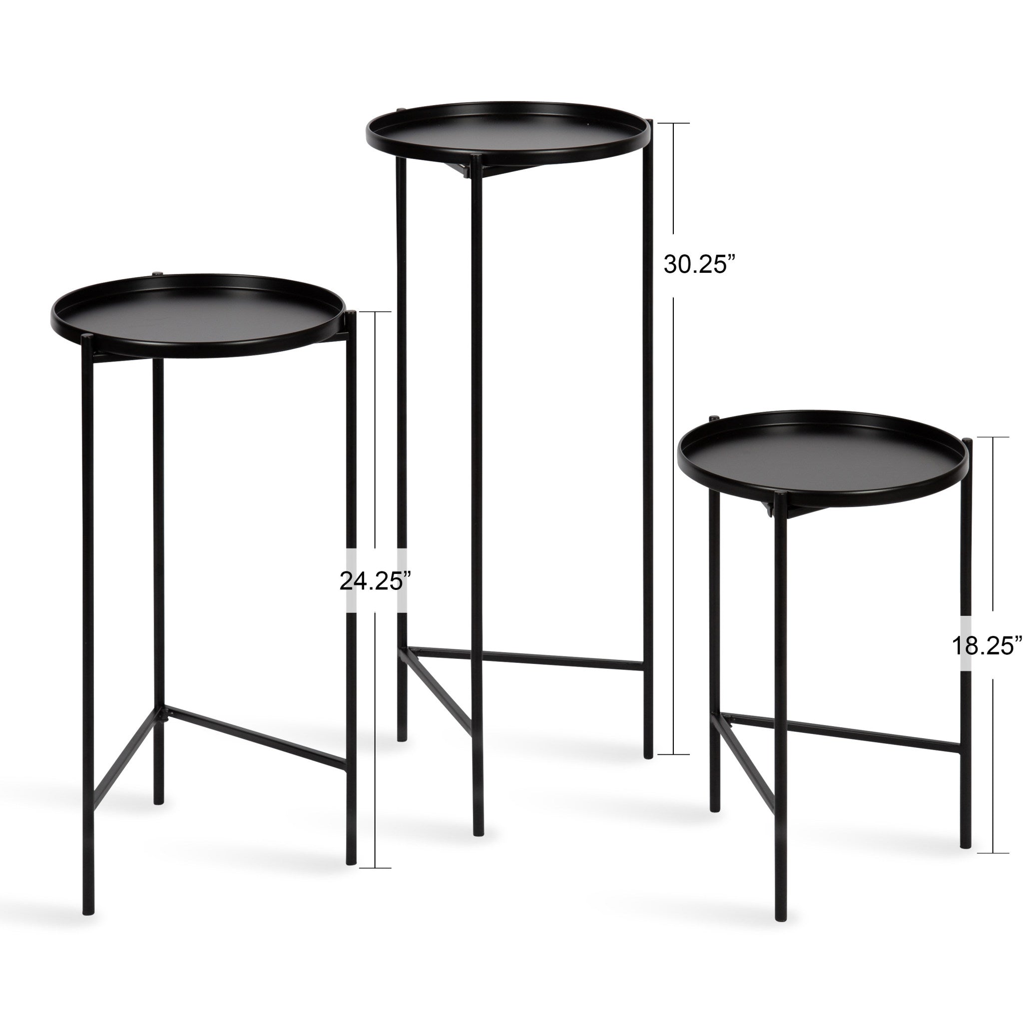 Ulani Round Metal Accent Table Set