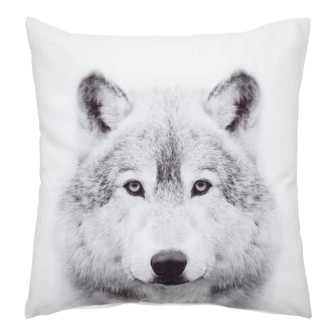 Como Wolf Print Throw Pillow Cover