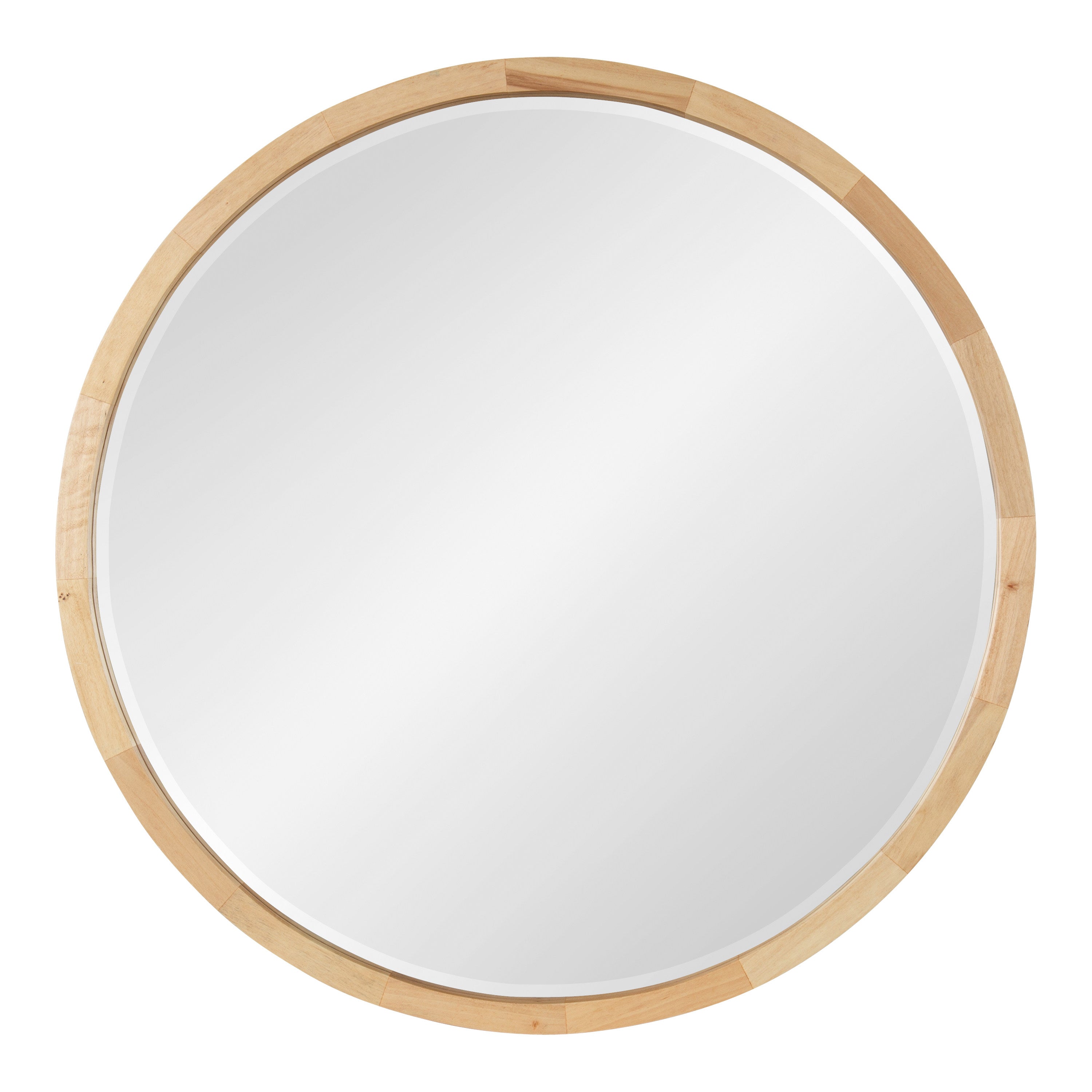 McLean Round Wood Framed Wall Mirror