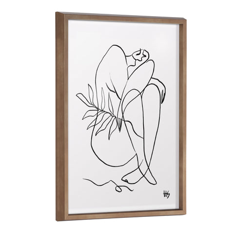 Blake Summer Lines 5 Framed Printed Glass by Maggie Stephenson