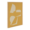 Sylvie Eye Catching Sleek Abstract 3 Yellow and Tan Framed Canvas by The Creative Bunch Studio