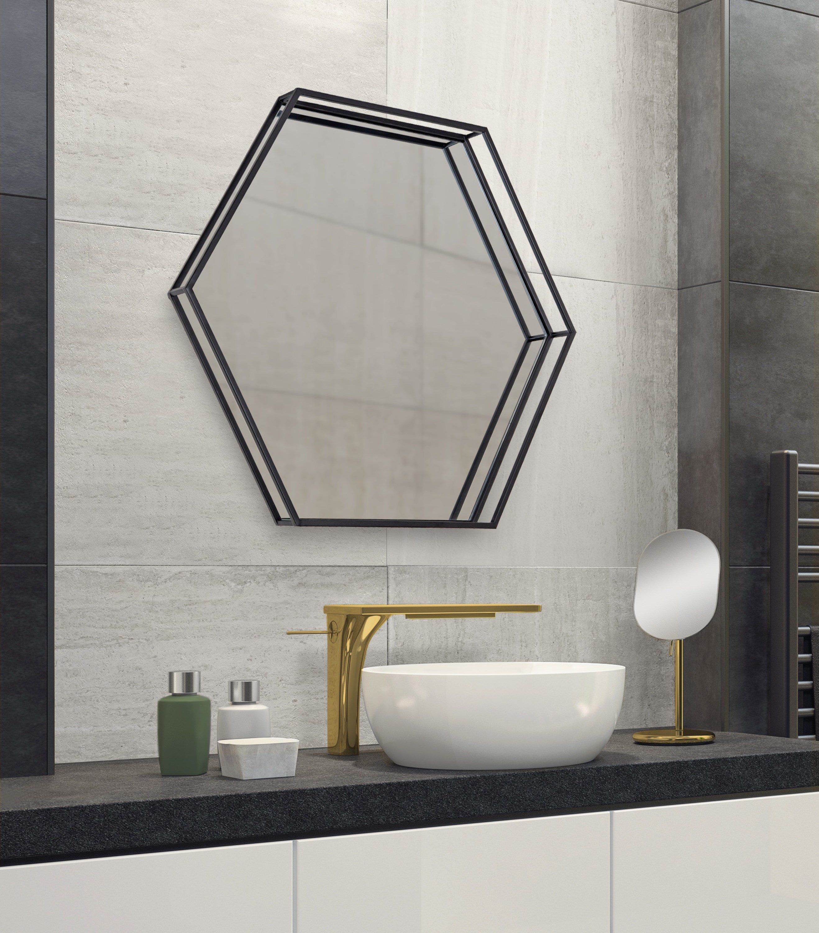 Felicia Hexagon Mirror
