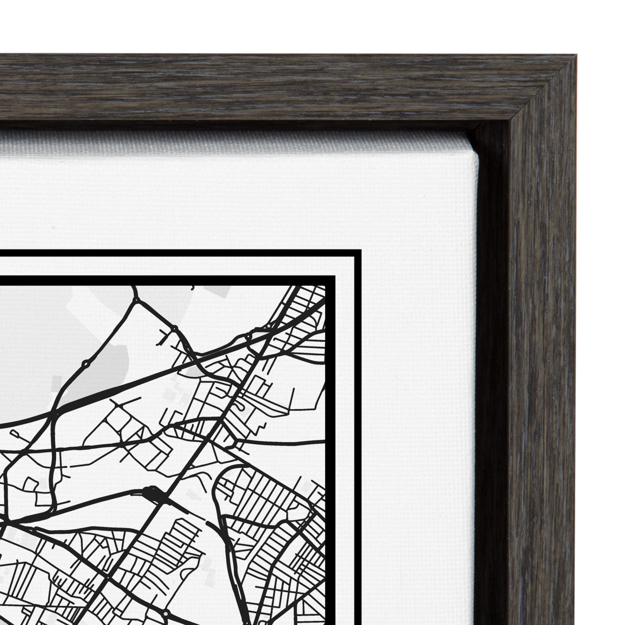 Sylvie Paris Modern Map Framed Canvas by Jake Goossen