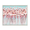 Sylvie Flamingos in Water Framed Canvas by Amy Peterson