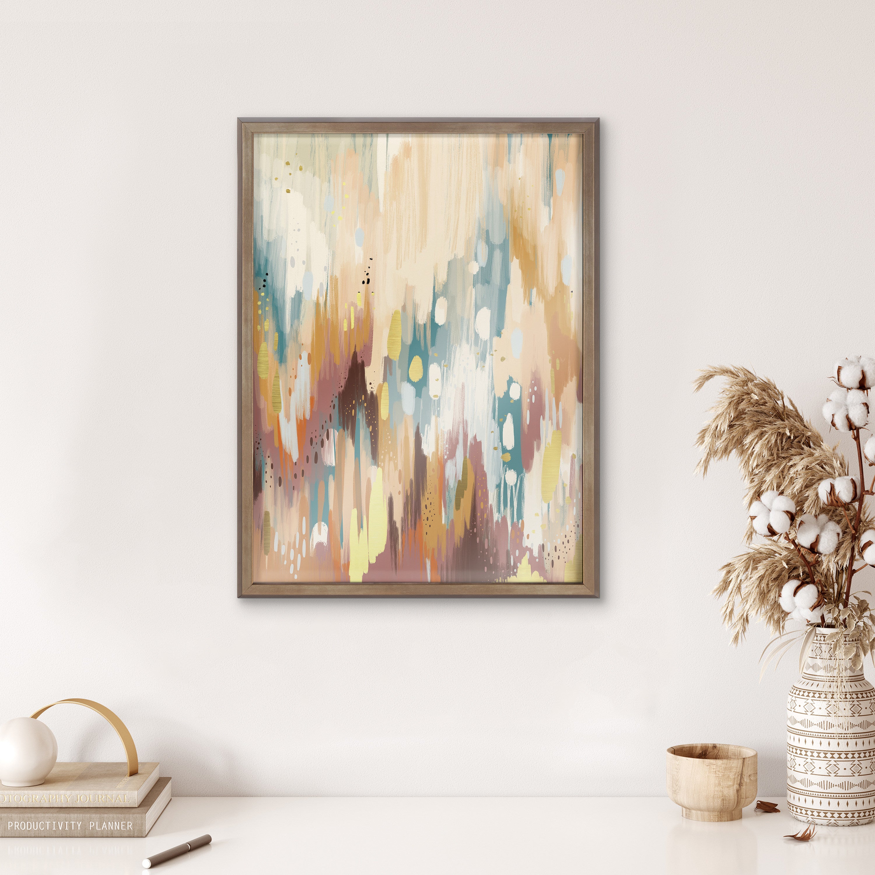 Blake Brushstroke 133 Framed Printed Glass by Jessi Raulet of Ettavee
