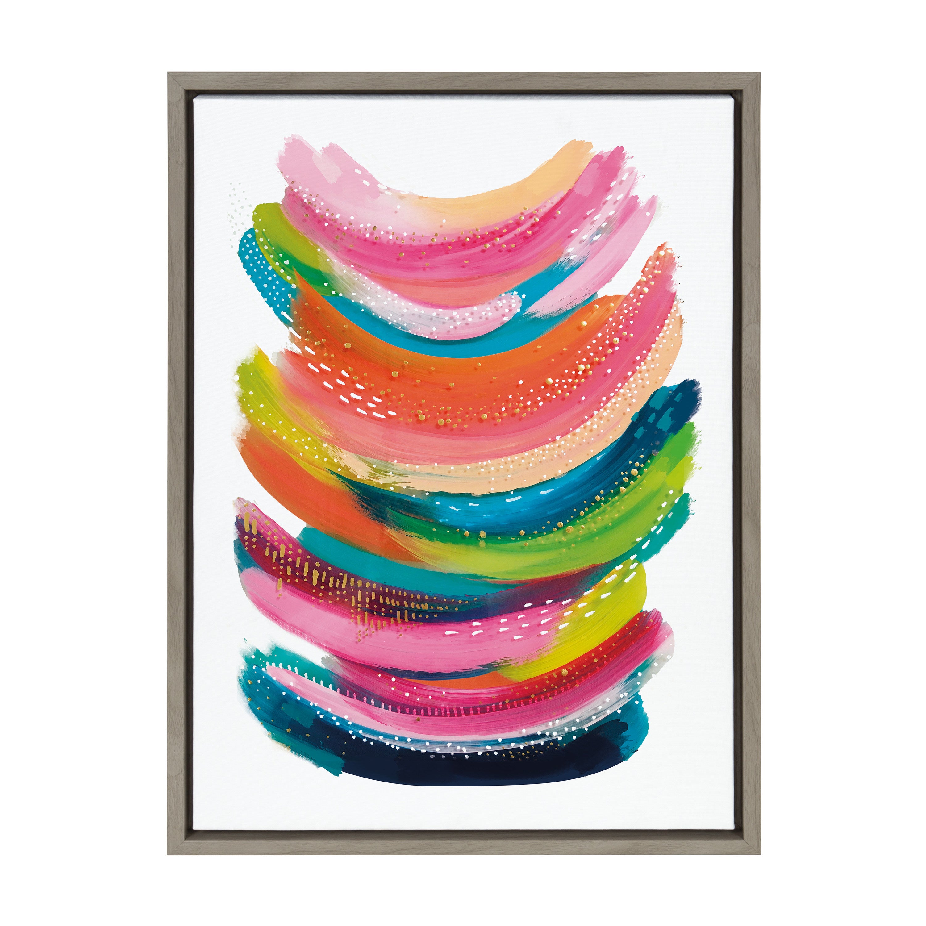 Sylvie Bright Abstract Framed Canvas by Jessi Raulet of Ettavee