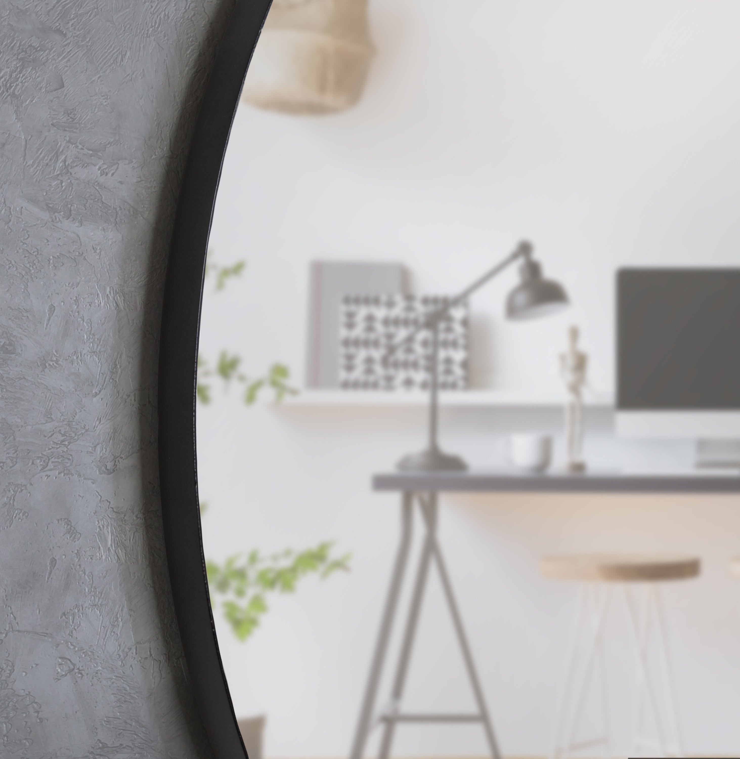 Rollo Round Framed Wall Mirror