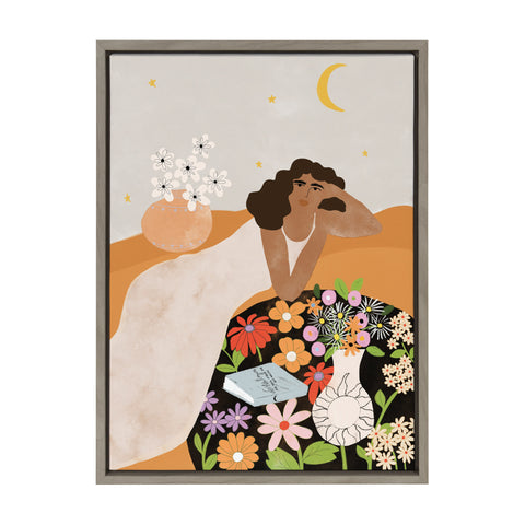 Sylvie Picnic Life Framed Canvas by Alja Horvat