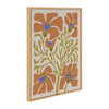 Sylvie Expressive Abstract House Plant Orange on Tan Framed Canvas by The Creative Bunch Studio