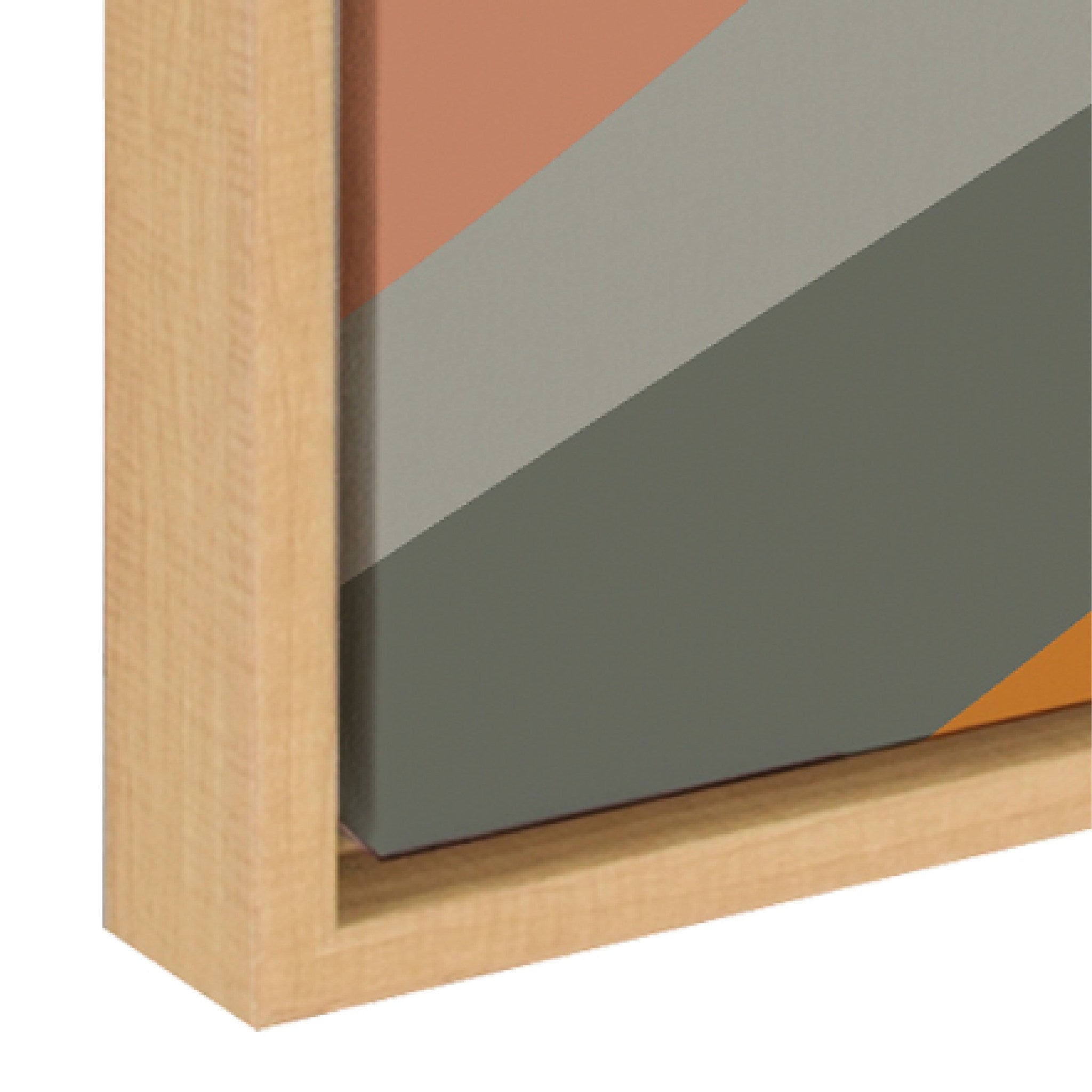 Sylvie Mid Century Modern Mountains Framed Canvas by Rachel Lee of My Dream Wall
