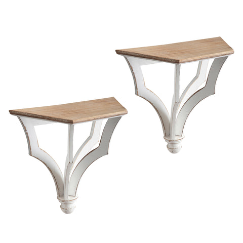 Corbett Rustic Wood Shelf Set