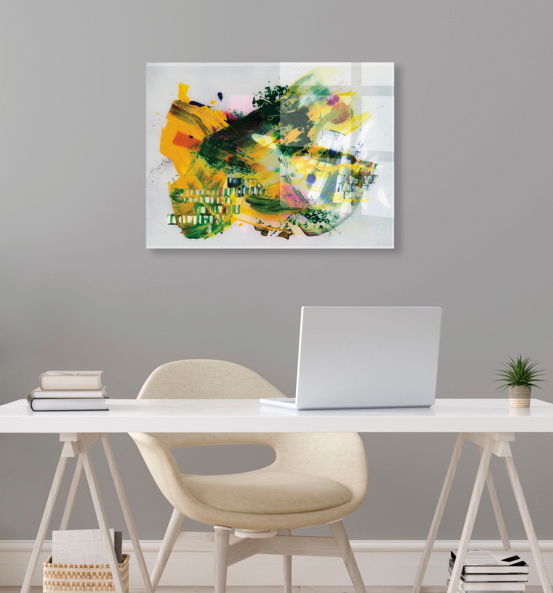 Garden of a Split Second Painting Floating Acrylic Art by Grant Mahr