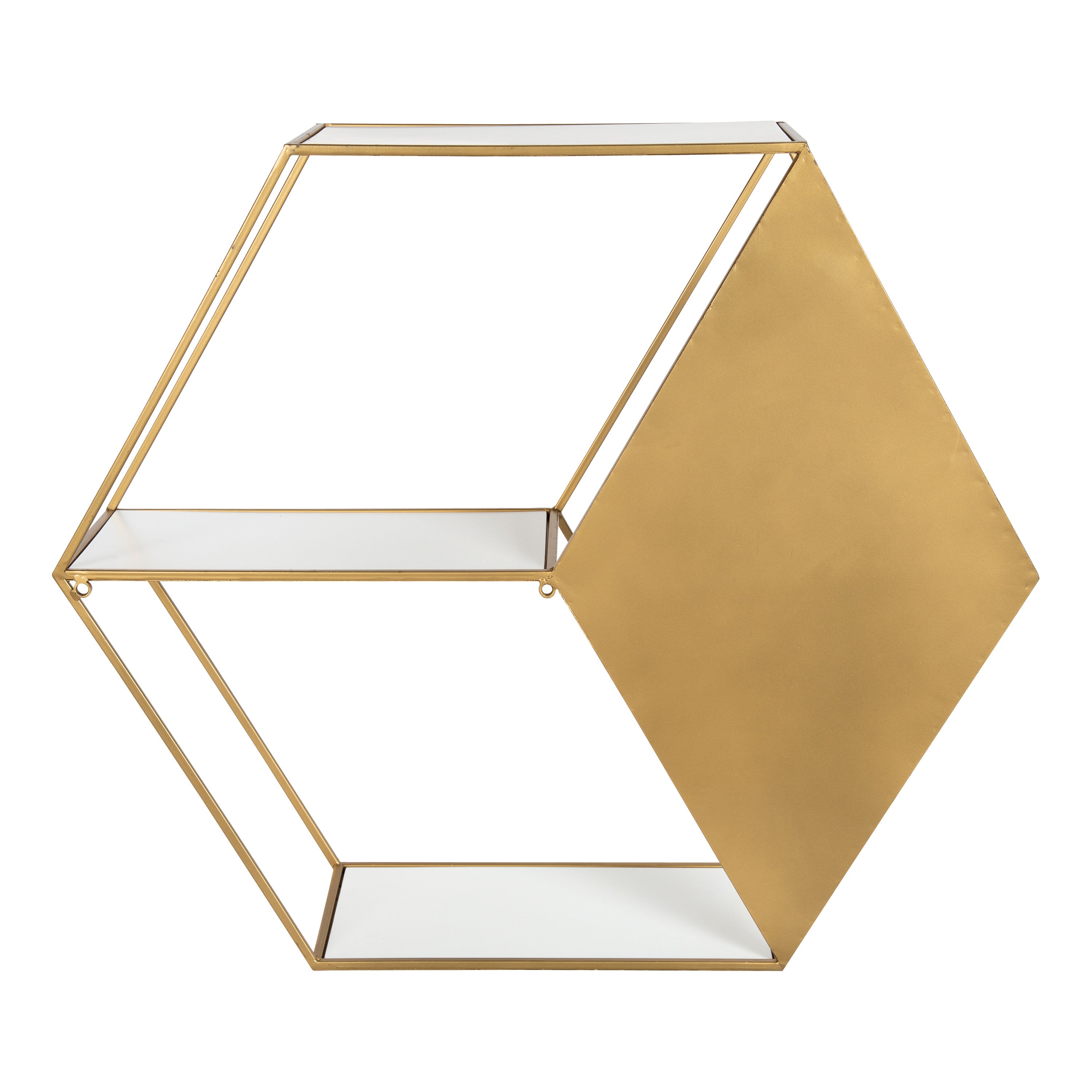 Lintz Hexagon Shelves with Mirror
