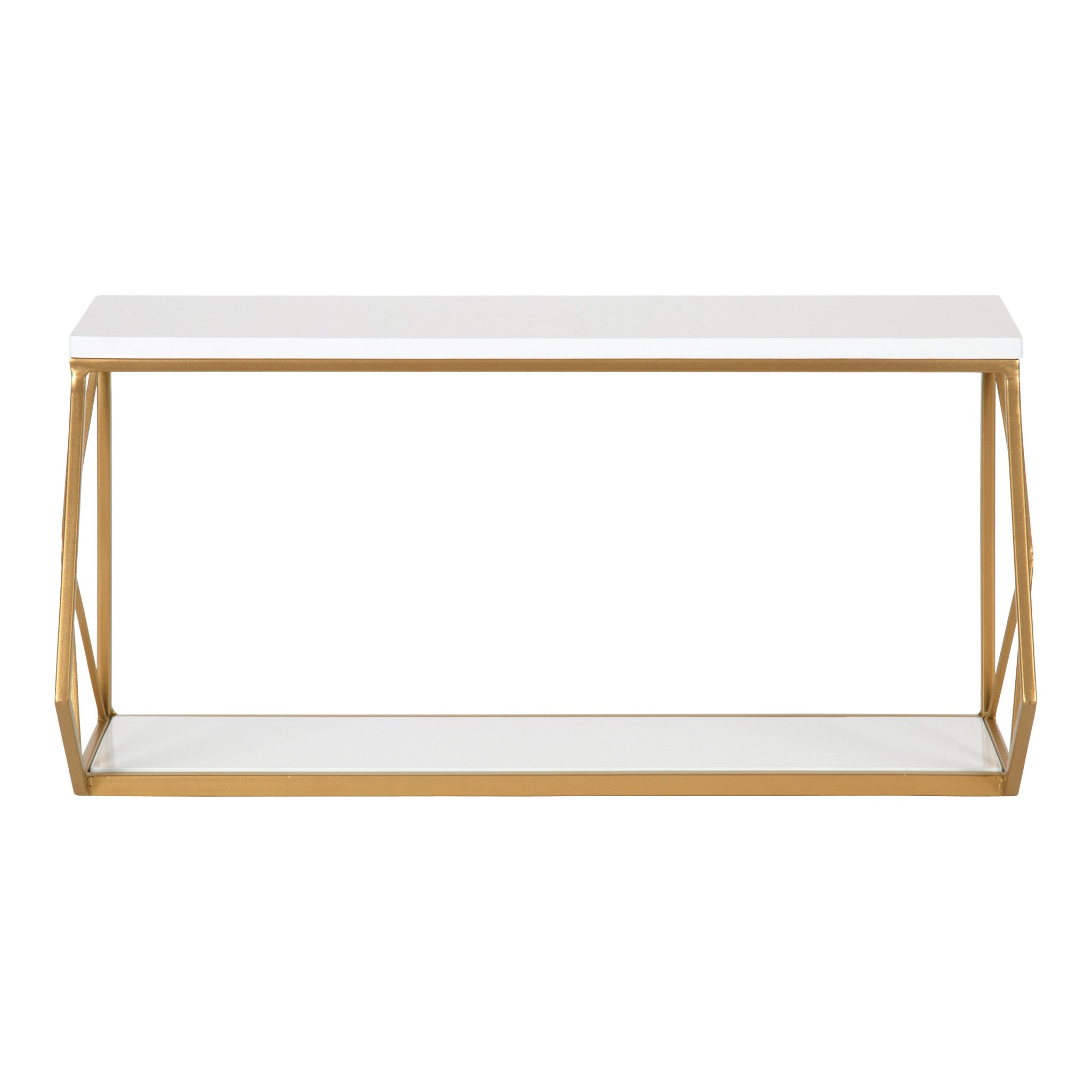 Brost Wood and Metal Wall Shelf