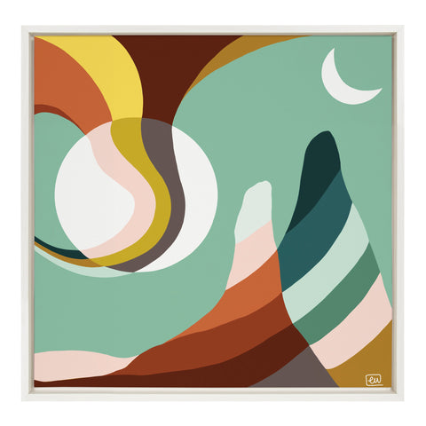 Sylvie Sandstone Borealis Framed Canvas by Erika Wynn